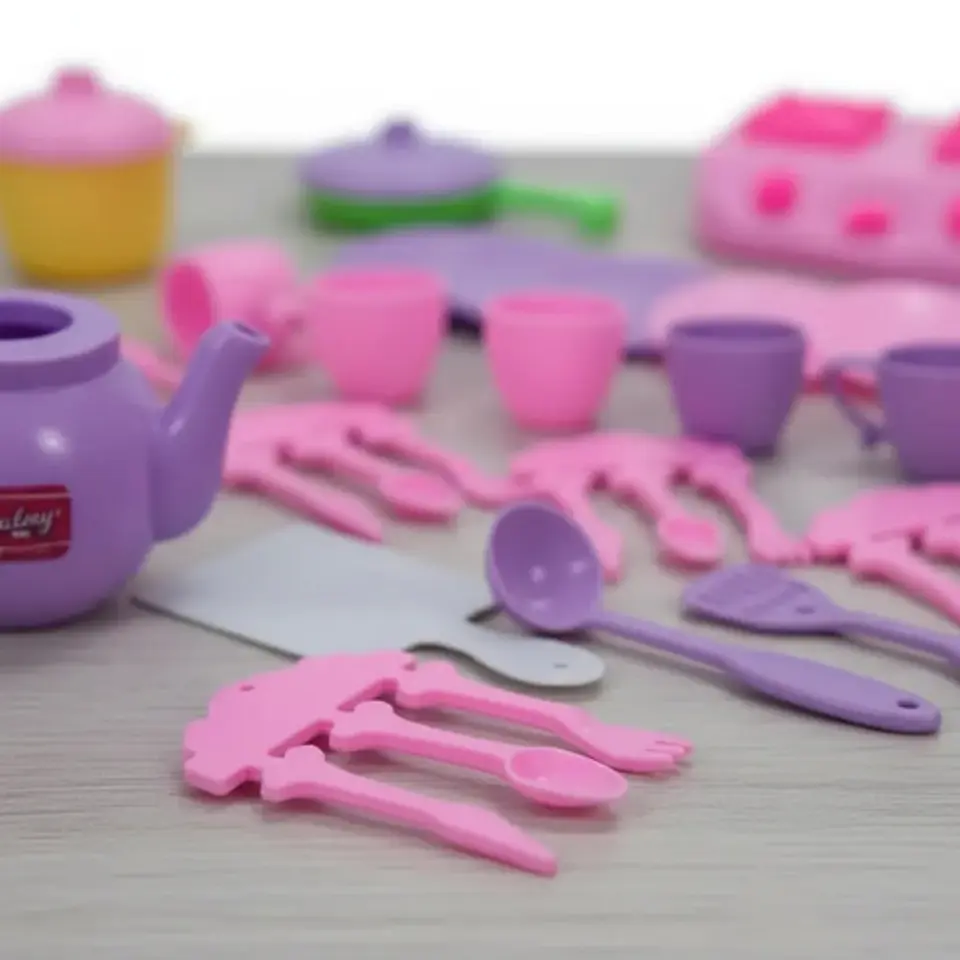 Juego De Cocina Infantil 45pcs Estufa Y Cubiertos Accesorios 5