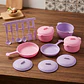 Juego De Cocina De Juguete Para Niñas Ollas Y Utensilios Plá - Miniatura 2