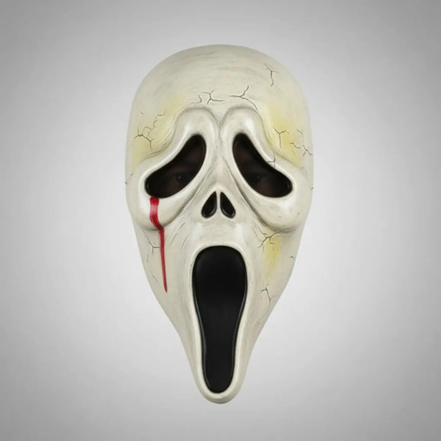 Máscara De Halloween Scream Blanca Con Detalles Sangrientos 1