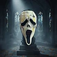 Máscara De Halloween Scream Blanca Con Detalles Sangrientos - Miniatura 2