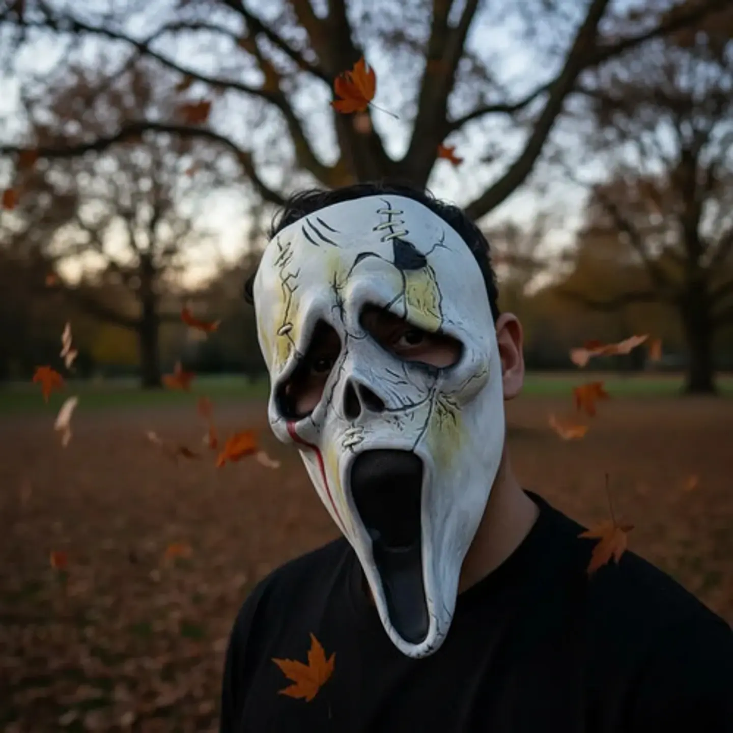 Máscara De Halloween Scream Blanca Con Detalles Sangrientos 5