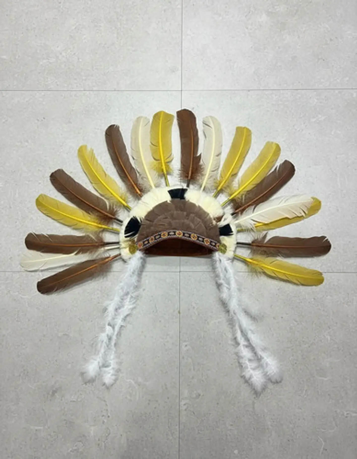Gorro Penacho Indio Plumas Disfraz Accesorio Halloween 1