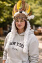 Gorro Penacho Indio Plumas Disfraz Accesorio Halloween - Miniatura 2