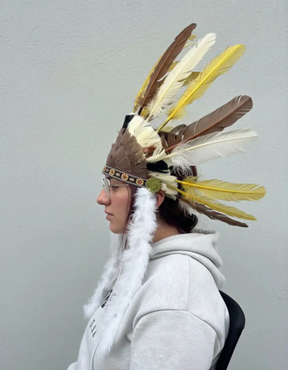 Gorro Penacho Indio Plumas Disfraz Accesorio Halloween 4