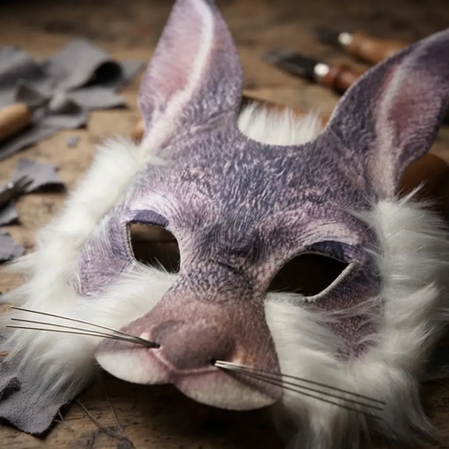 Antifaz Animales Lobo Conejo Tigre Zorro Niños Adultos 4