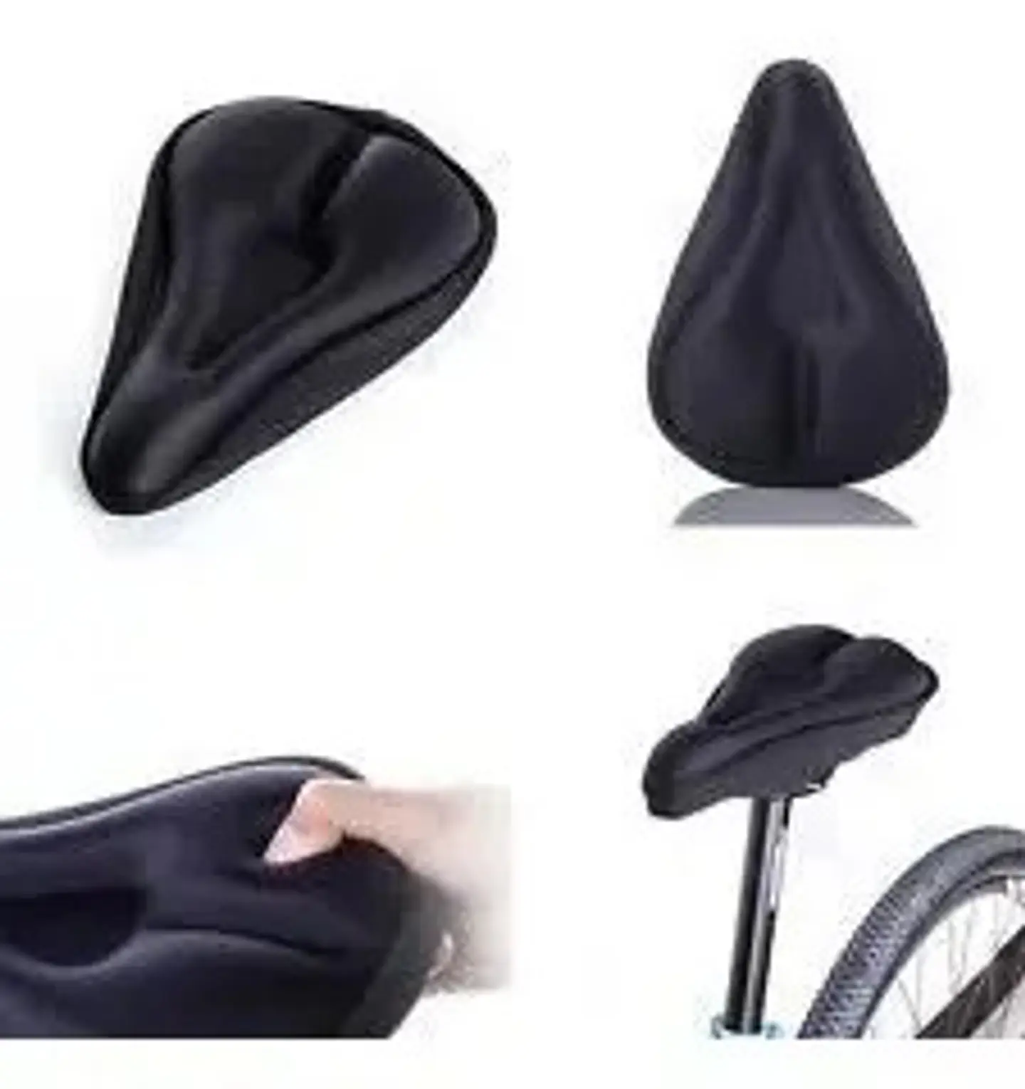 Funda Para Asiento De Bicicleta Robesbon Gel Negro Antideslizante Talle L 2