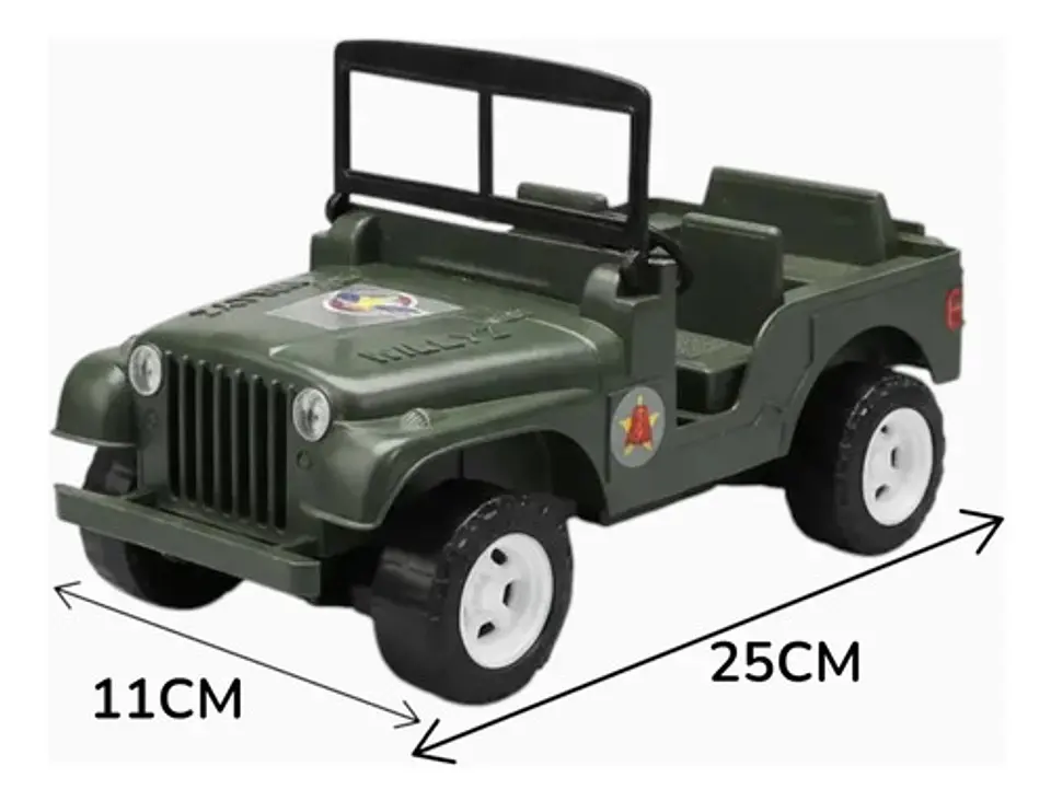Carro Camioneta De Juguete De Arrastre Jeep Willys Regalo 6