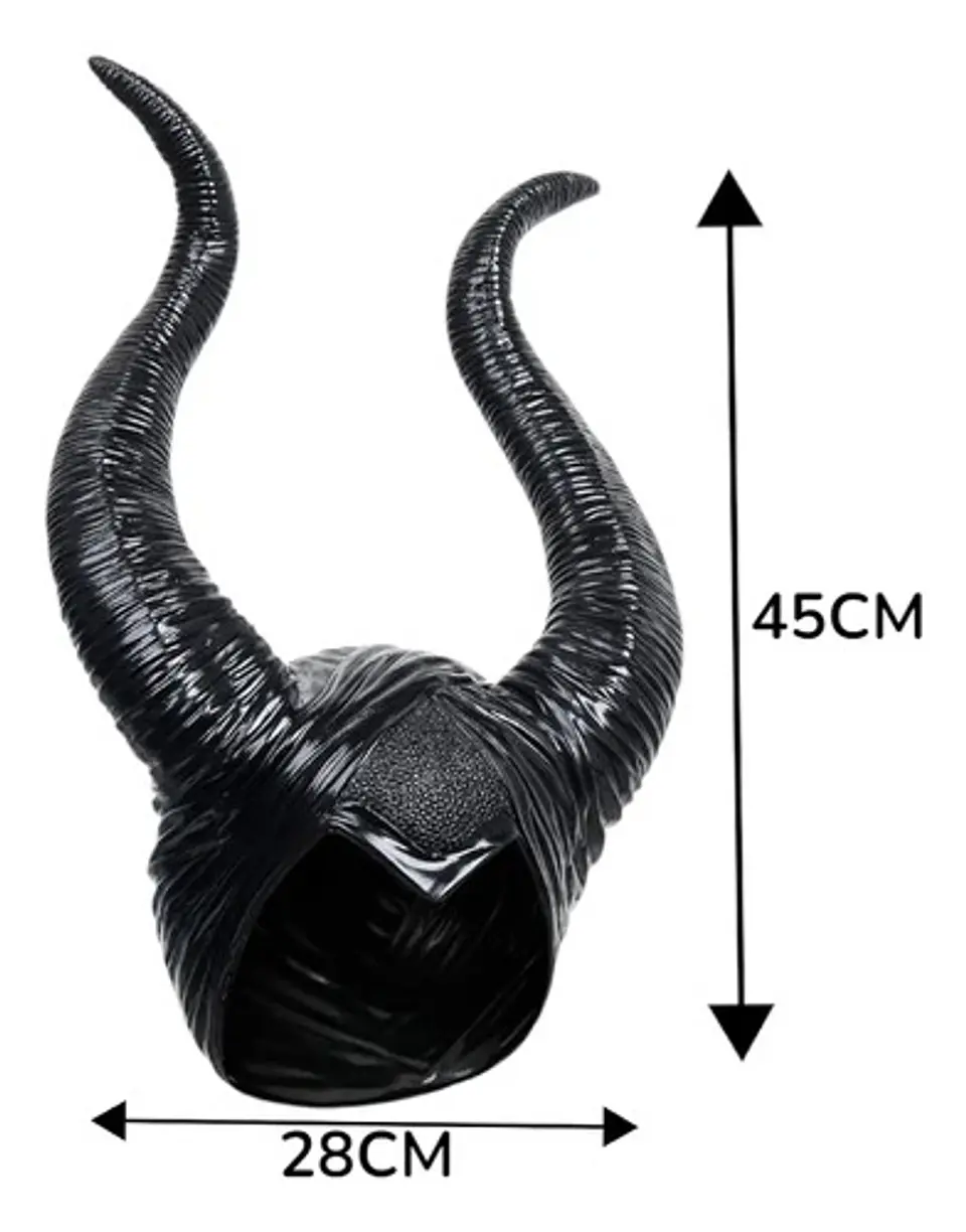 Cuernos Disfraz Malefica Casco Cachos 4