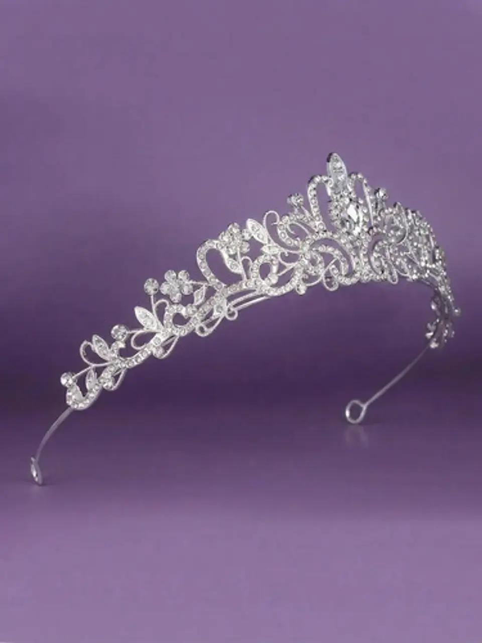 Tiara para arreglos de cabello para novia con diamantes de imitación dorados para debutantes 2
