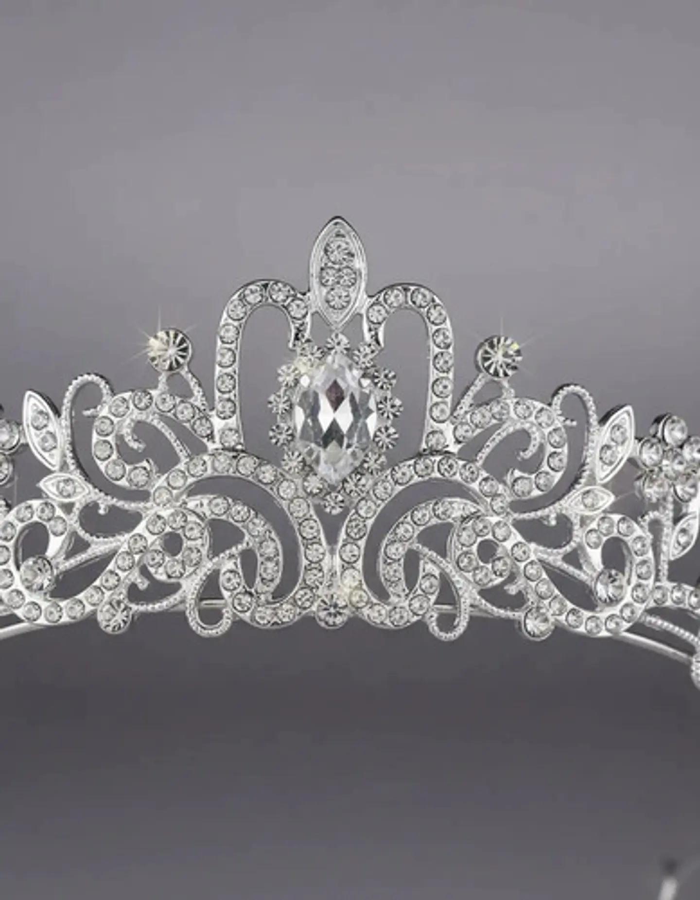 Tiara para arreglos de cabello para novia con diamantes de imitación dorados para debutantes 4