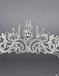 Tiara para arreglos de cabello para novia con diamantes de imitación dorados para debutantes - Miniatura 4