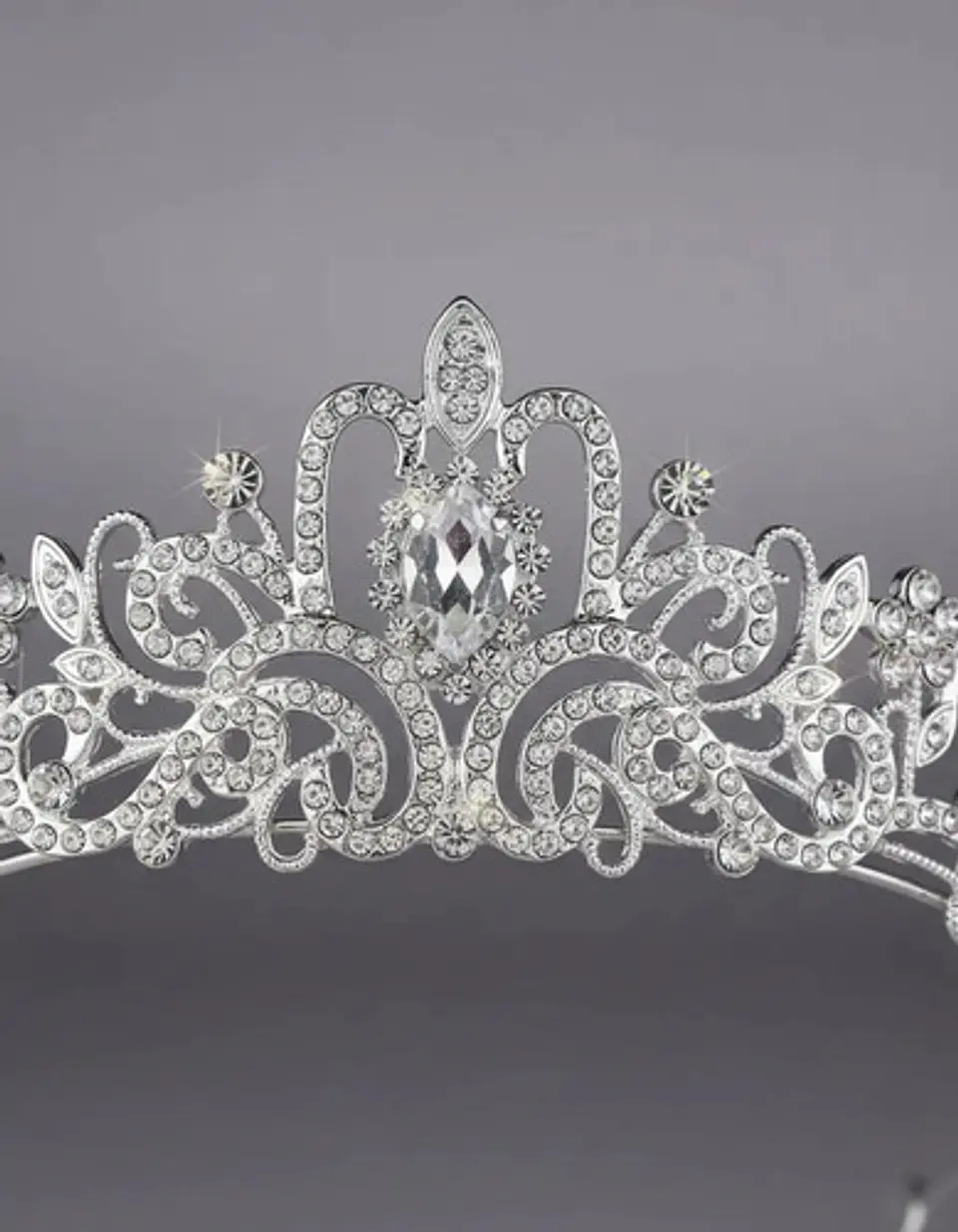 Tiara para arreglos de cabello para novia con diamantes de imitación dorados para debutantes 4