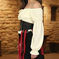 Disfraz De Pirata Para Mujer Corsét Ajustado Halloween Fiest - Miniatura 4