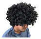 Peluca Afro Disfraz Halloween Unisex - Miniatura 1