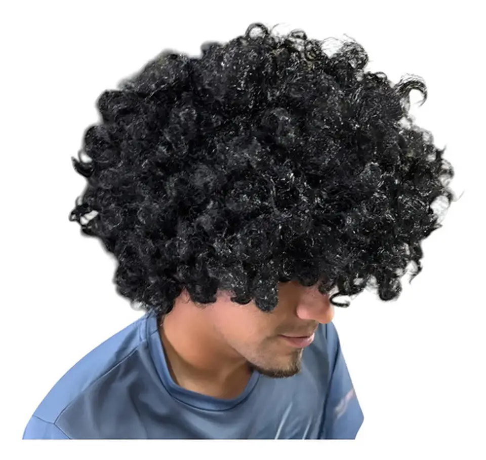 Peluca Afro Disfraz Halloween Unisex 1