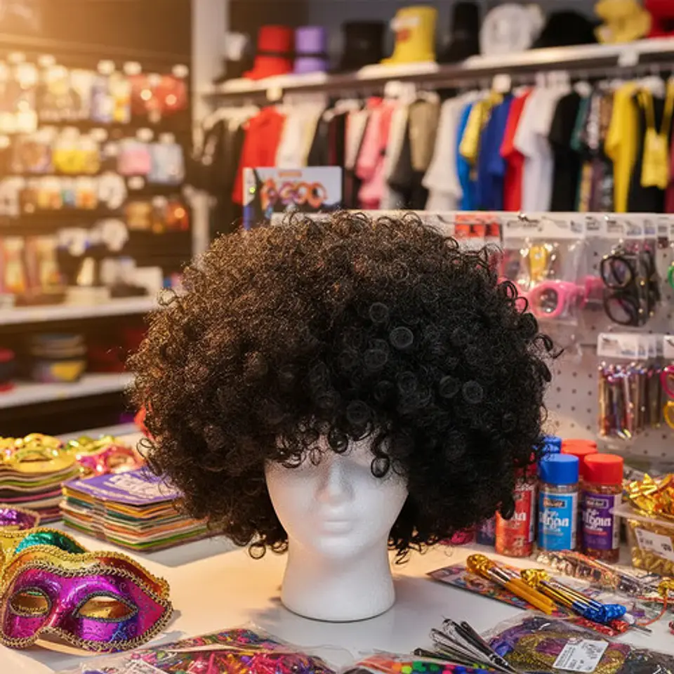 Peluca Afro Disfraz Halloween Unisex 3