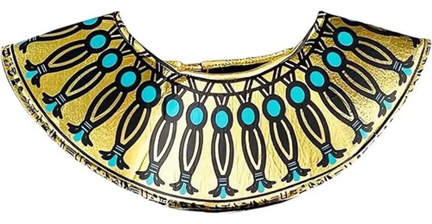 Set Accesorios Disfraz Cleopatra Egipcia Dorado Y Turquesa 2