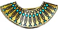 Set Accesorios Disfraz Cleopatra Egipcia Dorado Y Turquesa - Miniatura 2