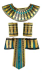 Set Accesorios Disfraz Cleopatra Egipcia Dorado Y Turquesa - Miniatura 4
