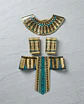 Set Accesorios Disfraz Cleopatra Egipcia Dorado Y Turquesa - Miniatura 8