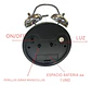 Reloj  Despertador Clasico  Doble Campana Metal - Miniatura 4