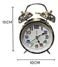 Reloj  Despertador Clasico  Doble Campana Metal - Miniatura 10