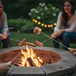 Set De 4 Pinchos Largos Para Asar Con Mango De Madera Bbq - Miniatura 3