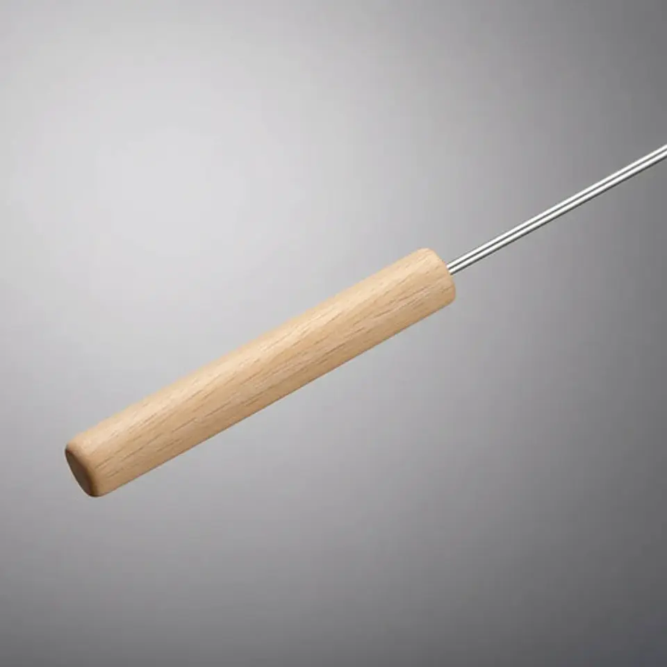 Set De 4 Pinchos Largos Para Asar Con Mango De Madera Bbq 4