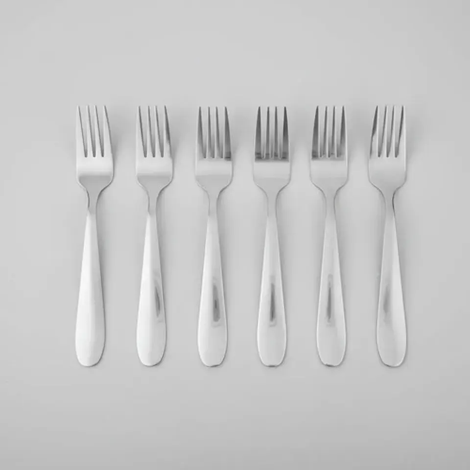 Set Tenedores Acero Inoxidable 6 Und Tenedores De Ensalada Mango Plateado 1