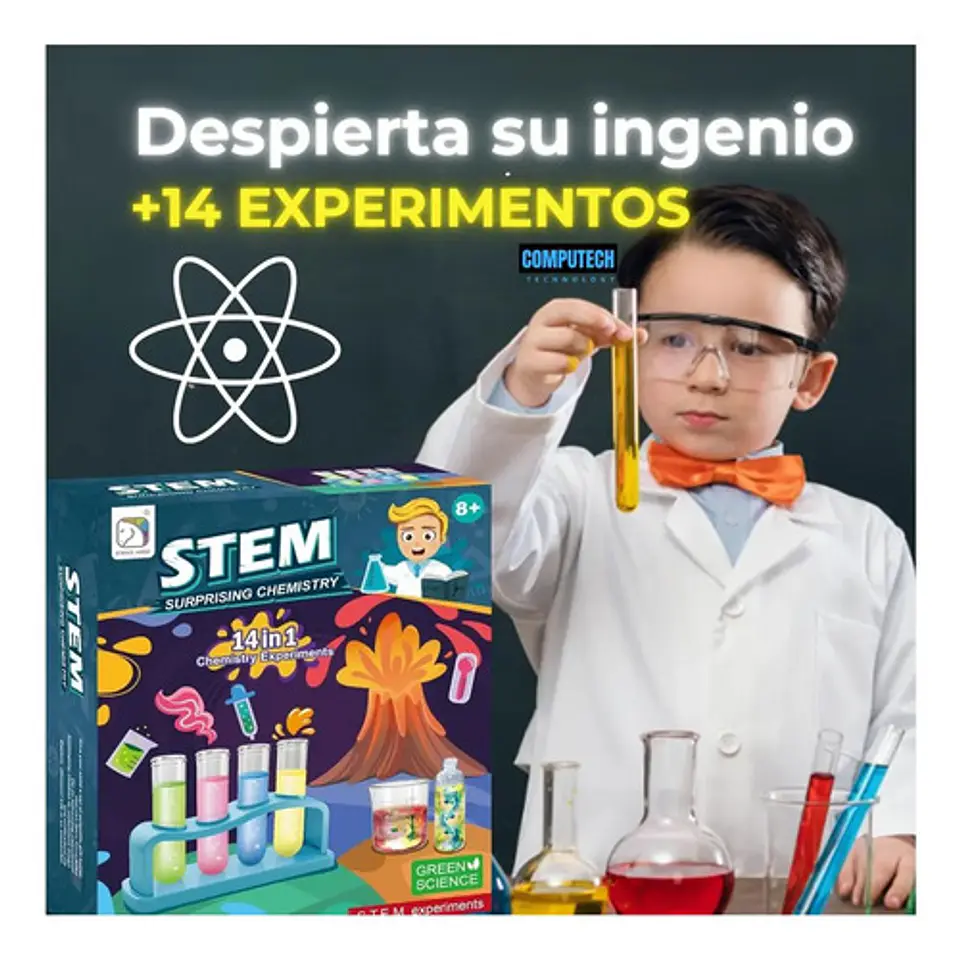 Kit De Ciencia 14 En 1 Experimentos Stem Laboratorio Niños 2