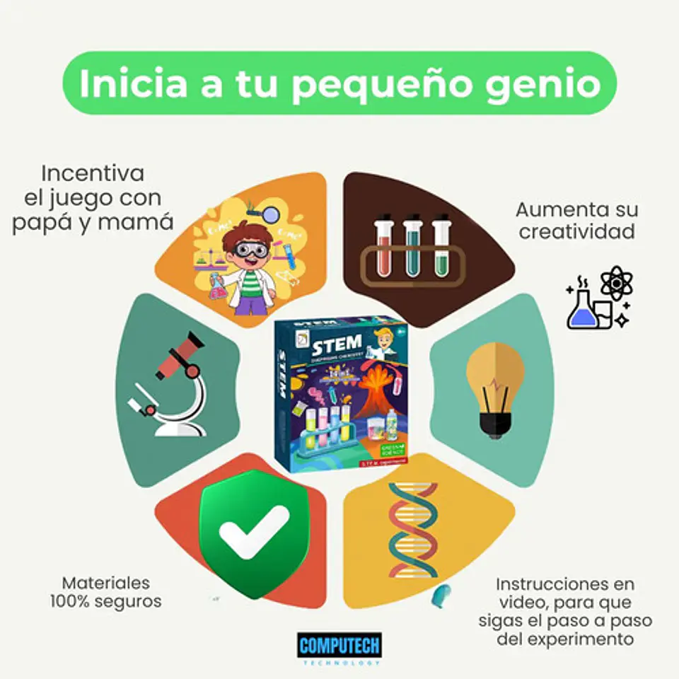 Kit De Ciencia 14 En 1 Experimentos Stem Laboratorio Niños 4