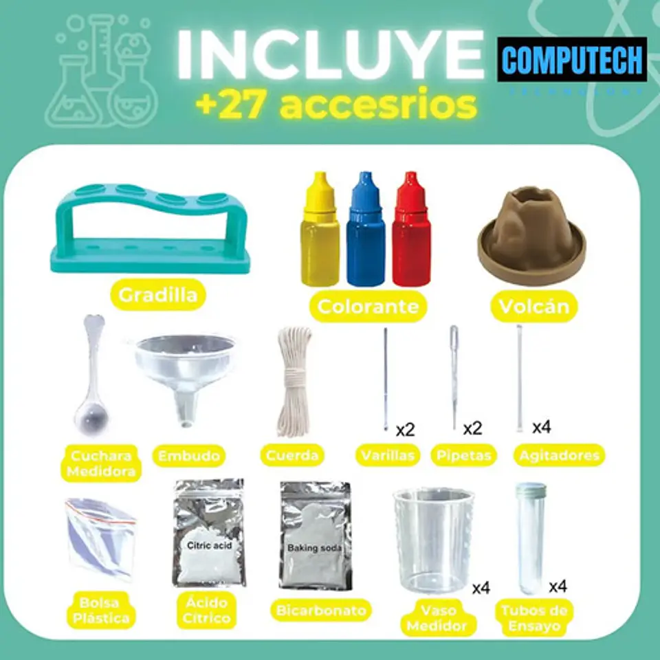 Kit De Ciencia 14 En 1 Experimentos Stem Laboratorio Niños 7