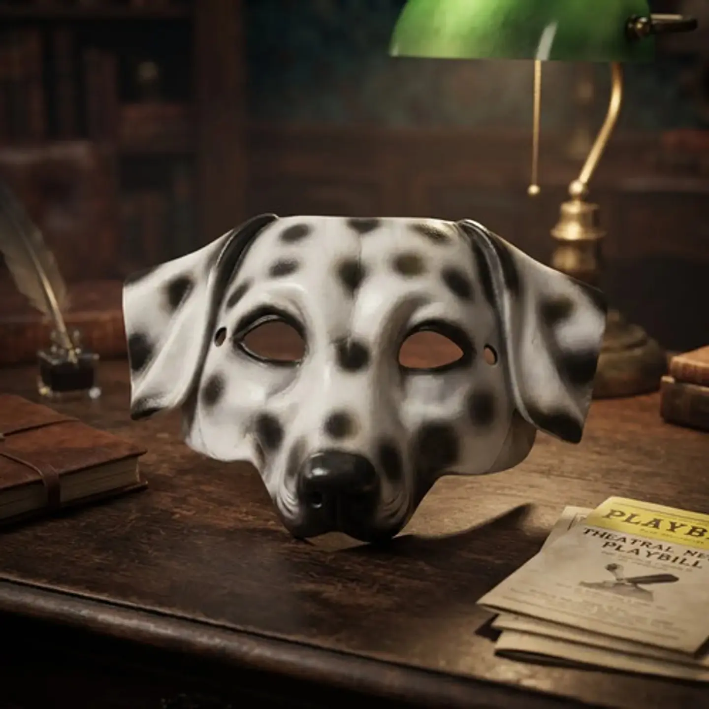 Antifaz Accesorio Mascara De Perro Dálmata Disfraz Halloween 1