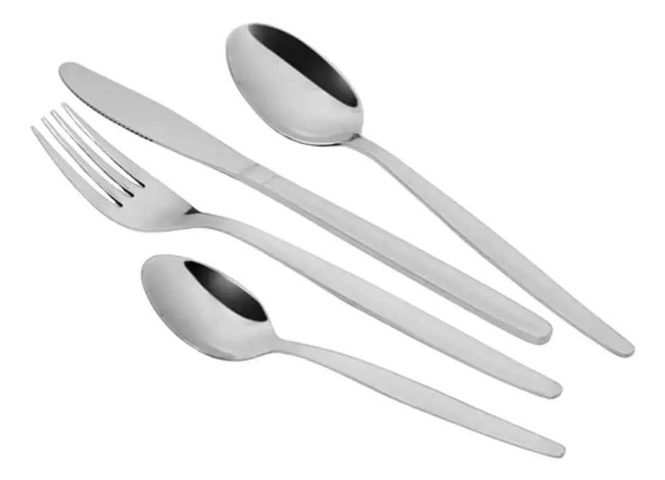 Juego Cubiertos Cuchara Cuchillo Tenedor Acero X24 Piezas 7