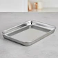 Bandeja Hornear Rectangular Metalica 24x16cm Plateada - Miniatura 3