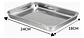 Bandeja Hornear Rectangular Metalica 24x16cm Plateada - Miniatura 5