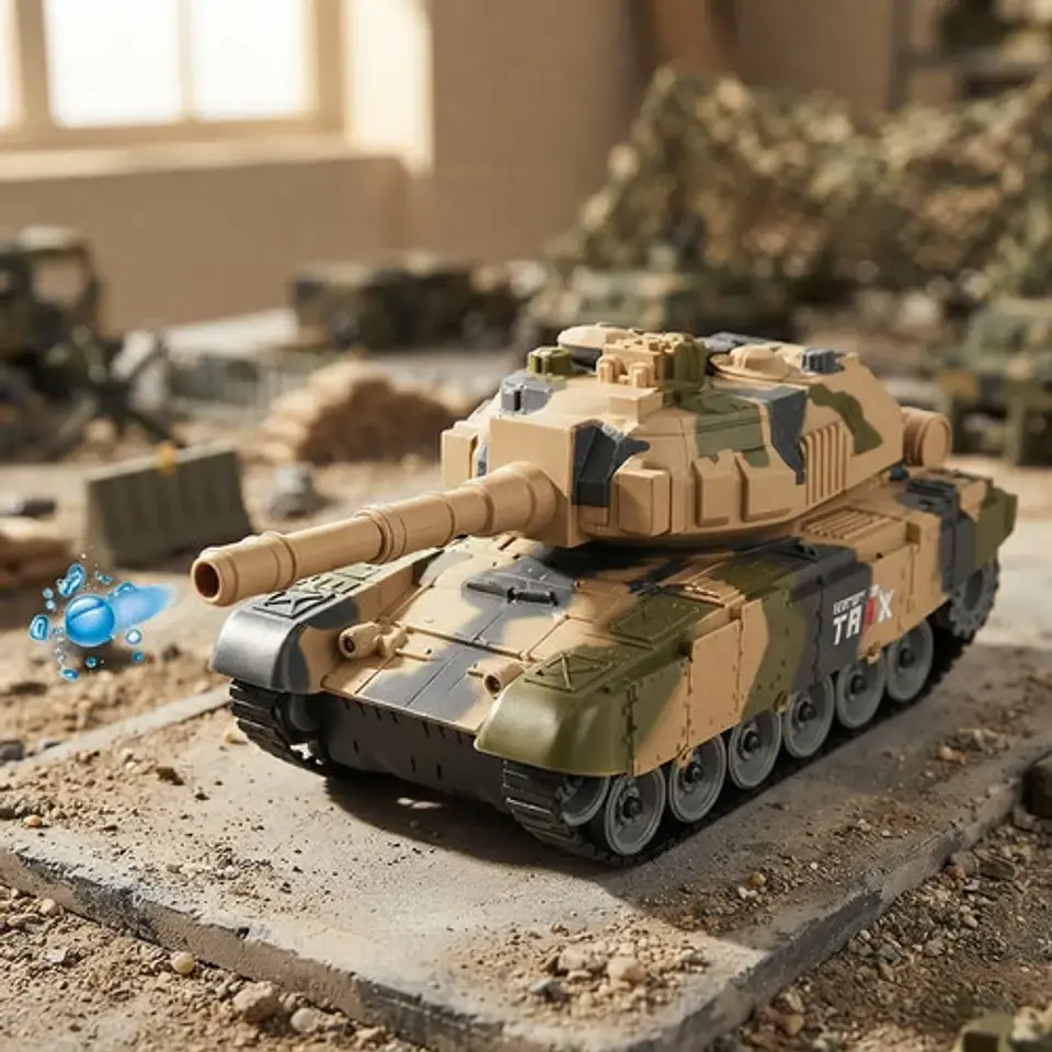 Tanque Mediaval De Batalla Rc 2.4ghz Camuflado Para Niños 2