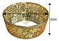Bandeja Redonda De Metal Dorada Con Espejo Centro De Mesa Dorado Oscuro - Miniatura 4