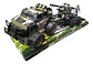 Carro Jeep Militar Remolque Helicóptero Soldado Ref. 364d-6 Personaje Jeep Con Cañon Verde - Miniatura 5