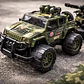 Carro Jeep Militar Remolque Helicóptero Soldado Ref. 364d-6 Personaje Jeep Con Cañon Verde - Miniatura 8