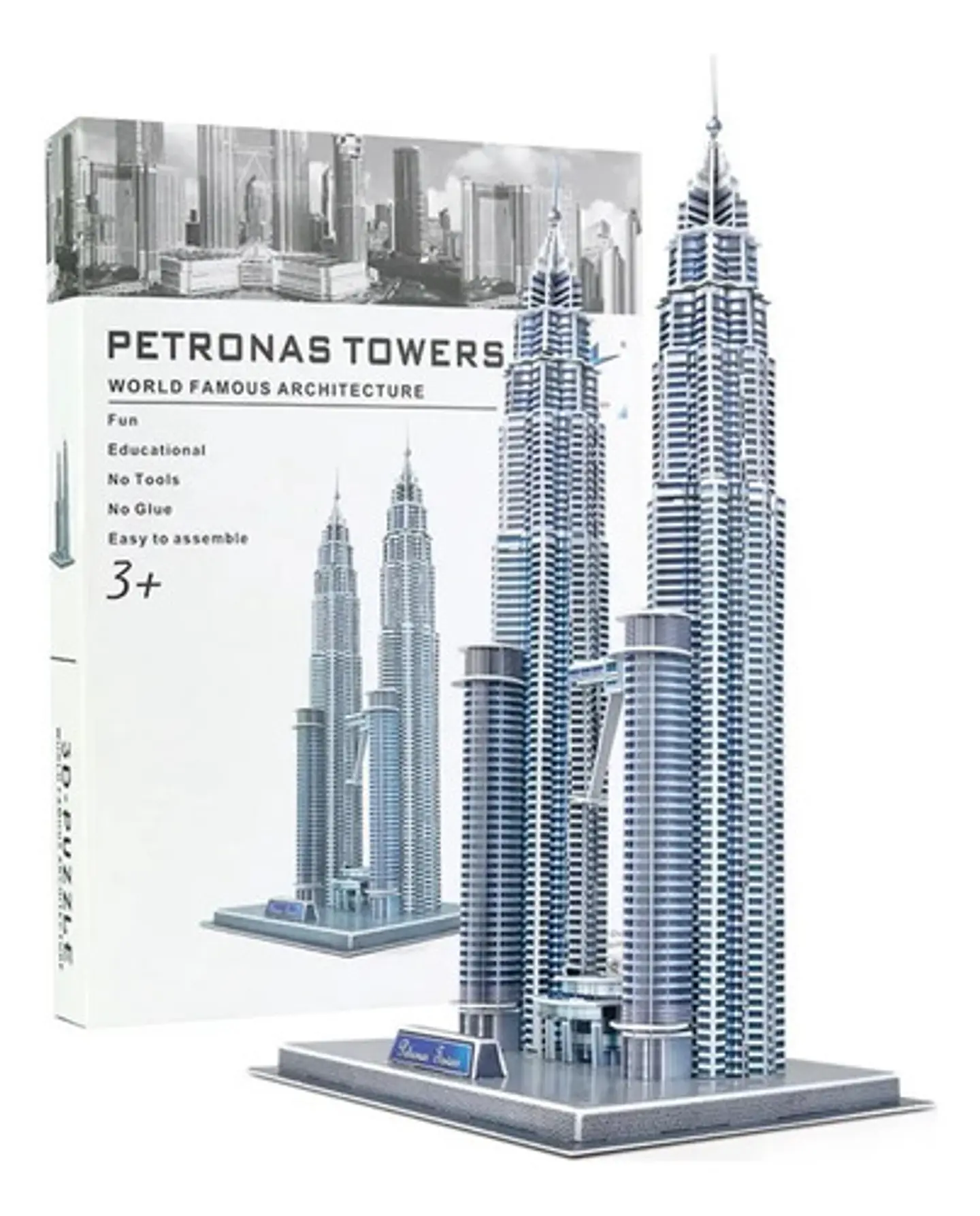Rompecabezas 3d Petronas Towers Arquitectura Famosa 86pcs 1