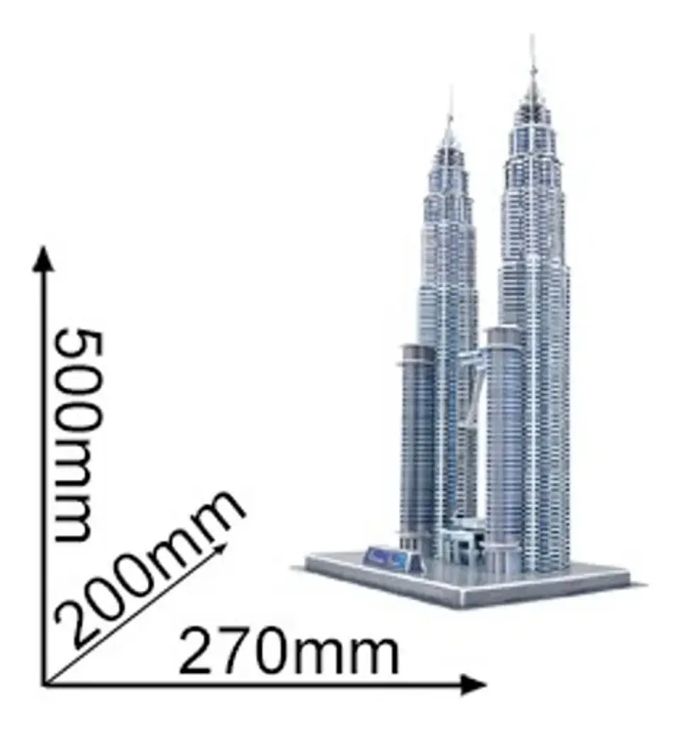 Rompecabezas 3d Petronas Towers Arquitectura Famosa 86pcs 4