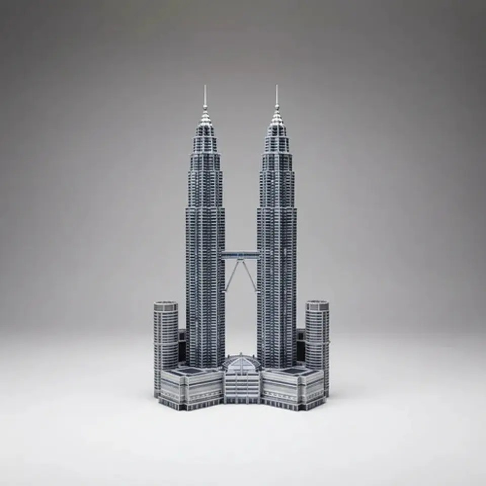 Rompecabezas 3d Petronas Towers Arquitectura Famosa 86pcs 6