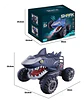 Carro Control Remoto Stunt Car Tiburón Bota Humo Sonidos - Miniatura 2