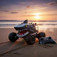Carro Control Remoto Stunt Car Tiburón Bota Humo Sonidos - Miniatura 4