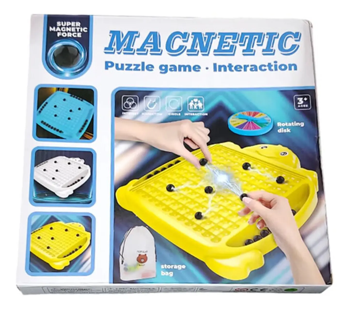 Juego De Mesa Bolas Magnéticas Con Disco Giratorio Y Bolsa 2
