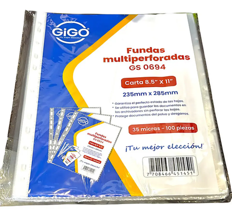 Sobre Bolsillo Acetato Carta Delgado Catalogo X 100 Und Gigo 2