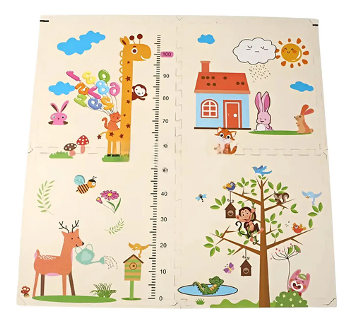 Alfombra De Juego Para Bebés Tapete Goma Eva 120cm X120cm 1