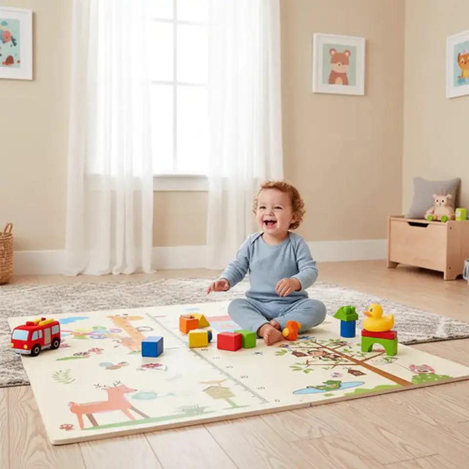 Alfombra De Juego Para Bebés Tapete Goma Eva 120cm X120cm 6