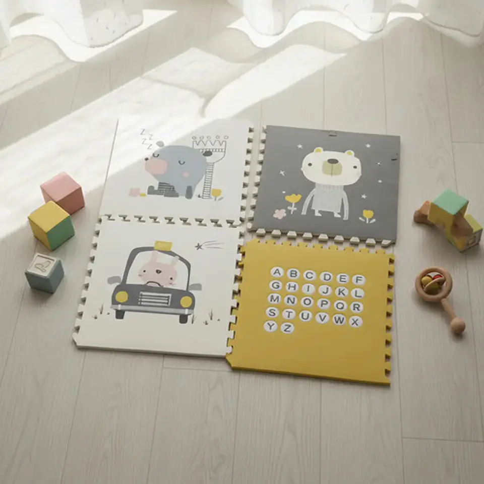 Alfombra De Juego Para Bebés Tapete Goma Eva 120cm X120cm 13